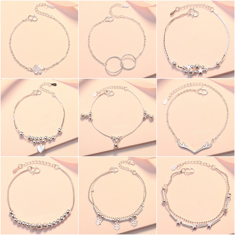  Vòng đeo tay mạ bạc nhiều lớp đơn giản thời trang dành cho nữ | BigBuy360 - bigbuy360.vn