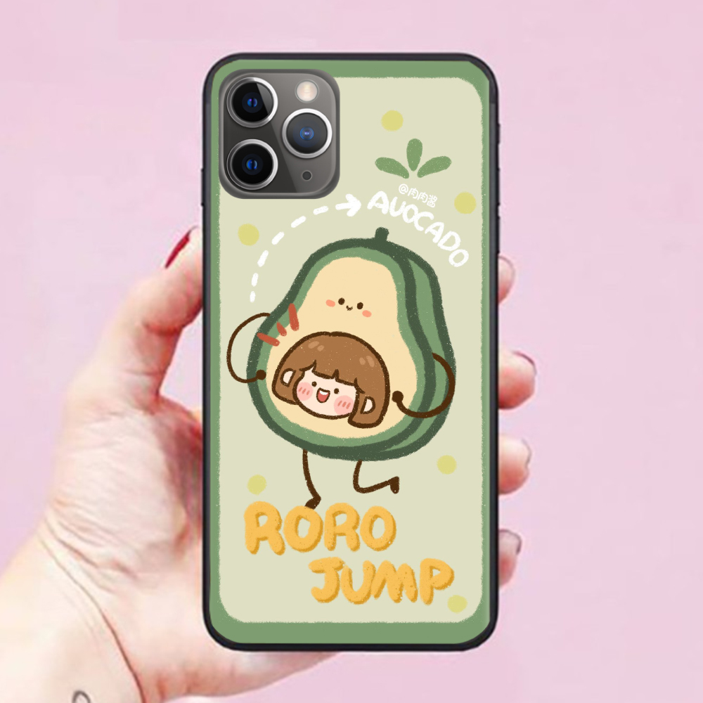 Ốp lưng iPhone 12 Pro Max / 12 Pro / 12 / 11 Pro Max / 11 Pro / 11 / XS Max hình Trái Bơ Xanh Kute