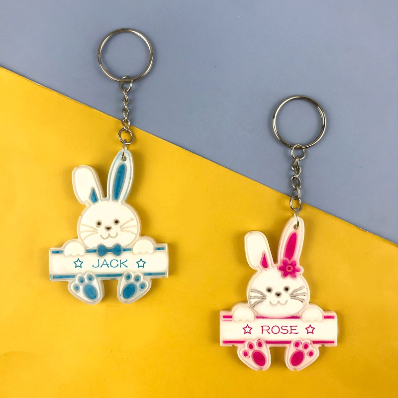 Khuôn Silicone Làm Mặt Dây Chuyền Hình Thỏ Phục Sinh DIY