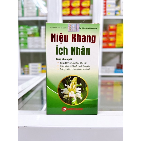 Niệu Khang Ích Nhân dùng cho người bị tiểu đêm, tiểu rắt, đau lưng, mỏi gối do thận yếu ( Lọ 40 viên)