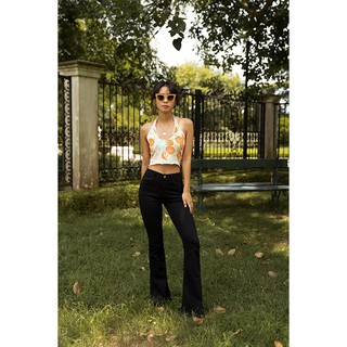 Sweet Orange Halter Top