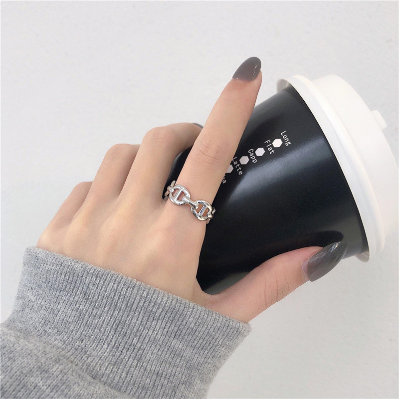 SUXI Nhẫn kiểu dáng đơn giản phong cách Hàn Quốc cho nữ