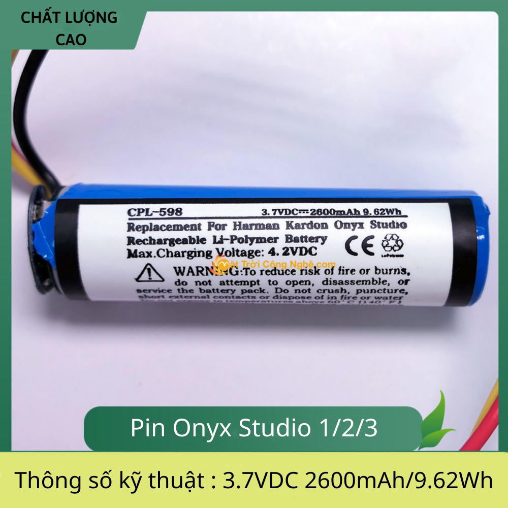 Pin thay loa Harman Kardon Onyx Studio 1 - 2 - 3 2600mAh/3.7V/9.62Wh - Mặt Trời Công Nghệ