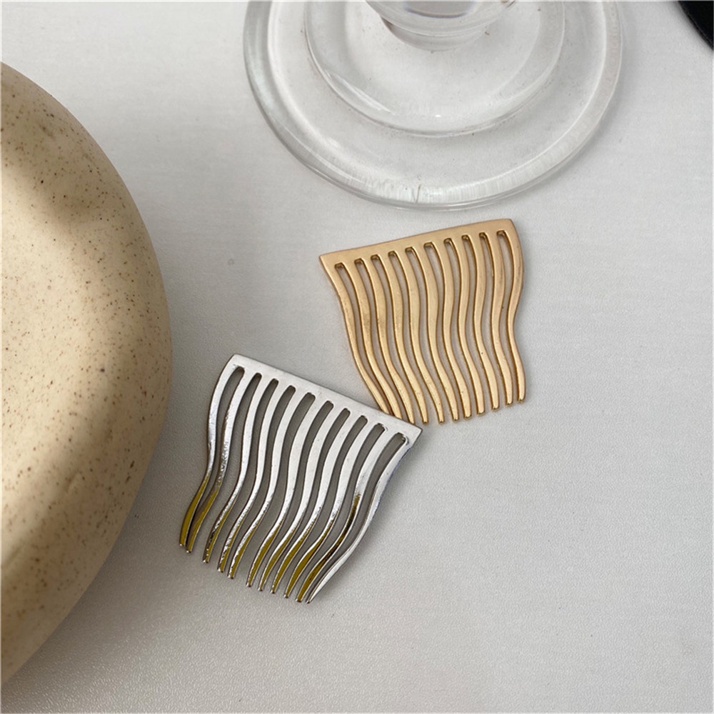 (Hàng Mới Về) Set 2 Kẹp Tóc Mái Bằng Kim Loại Không Để Lại Dấu Vết Thiết Kế Đơn Giản Dễ Thương Cho Nữ