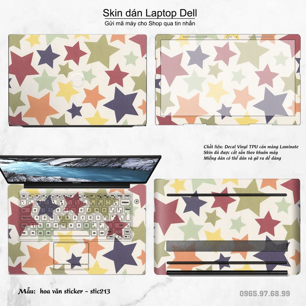 Skin dán Laptop Dell in hình Hoa văn sticker nhiều mẫu 34 (inbox mã máy cho Shop)