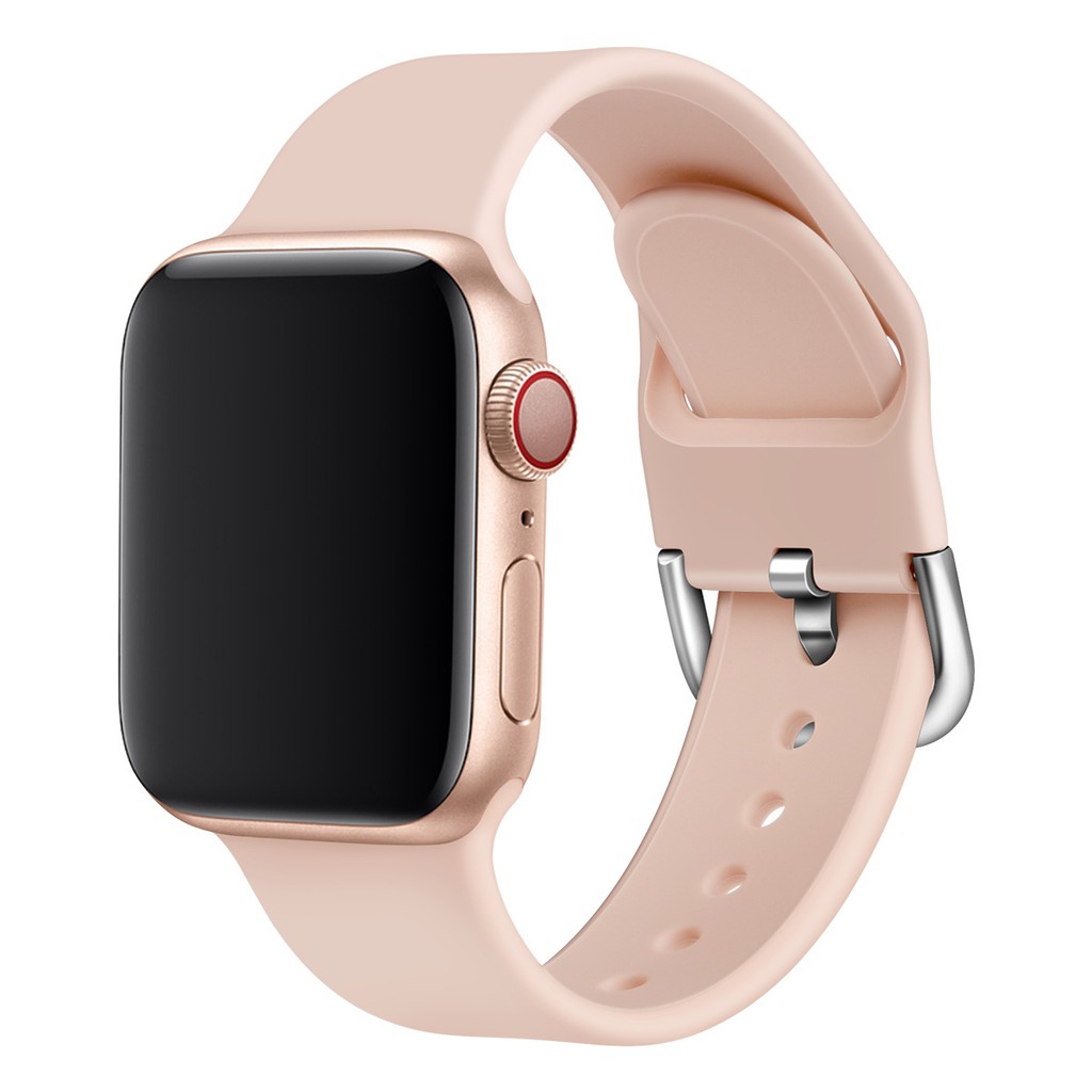 Dây Đeo Silicon 38 44mm Cho Đồng Hồ Thông Minh Apple Watch 1 / 2 / 3 / 4