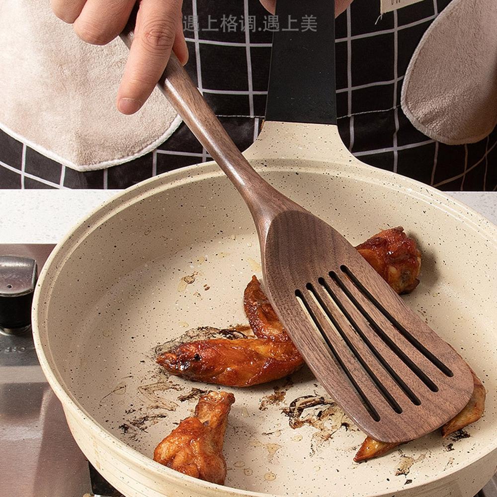 ELLSWORTH Vá Múc Cơm Bằng Gỗ Tự Nhiên Màu Đen Tiện Dụng Cho Nhà Bếp