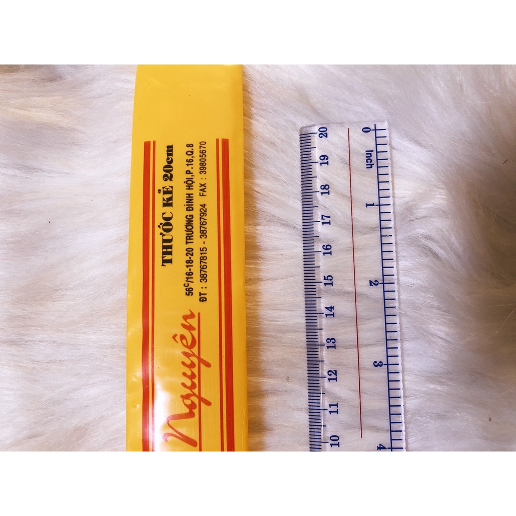 Thước kẻ học sinh, văn phòng hiệu kim nguyên nhựa cứng dài 20cm
