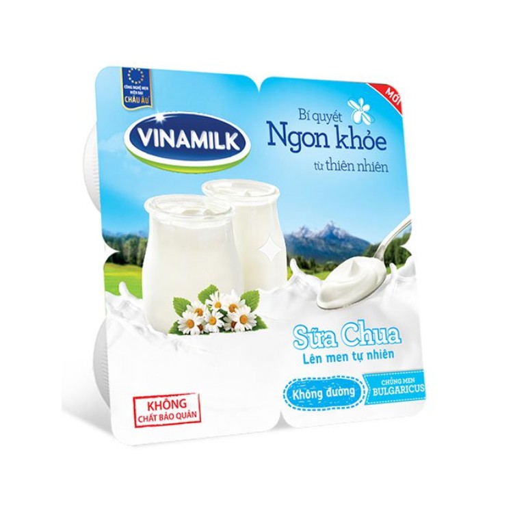 Sữa Chua Ăn Vinamilk Không đường (4*100g)