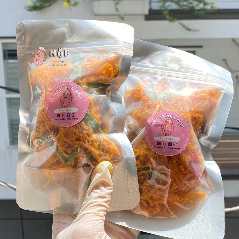 Khô Gà Bơ Tỏi - Khô Gà Lá Chanh Sấy Loại Ngon Túi Zip 100g