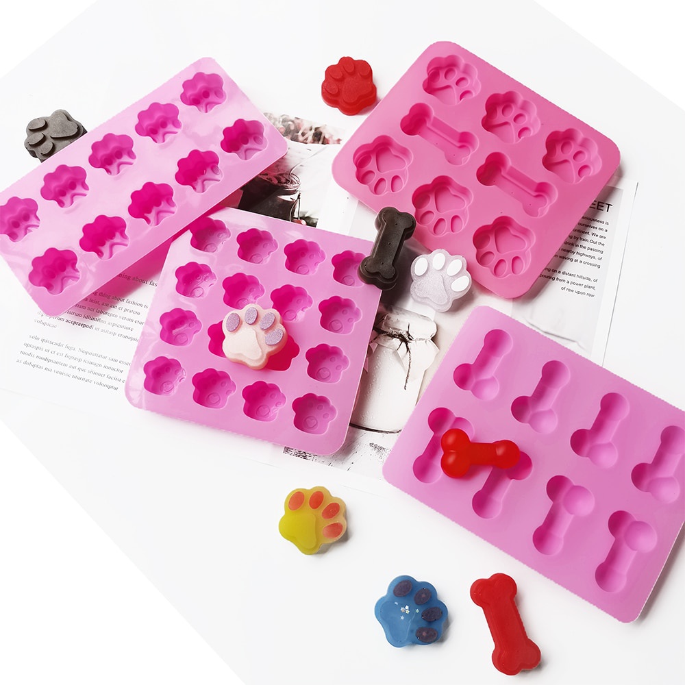 Khuôn Silicon Hình Chân Chó Mèo Nướng Bánh - Làm Chocolate - Panna Cotta - Mousse - Pudding - Tàu Hũ - Làm Thạch