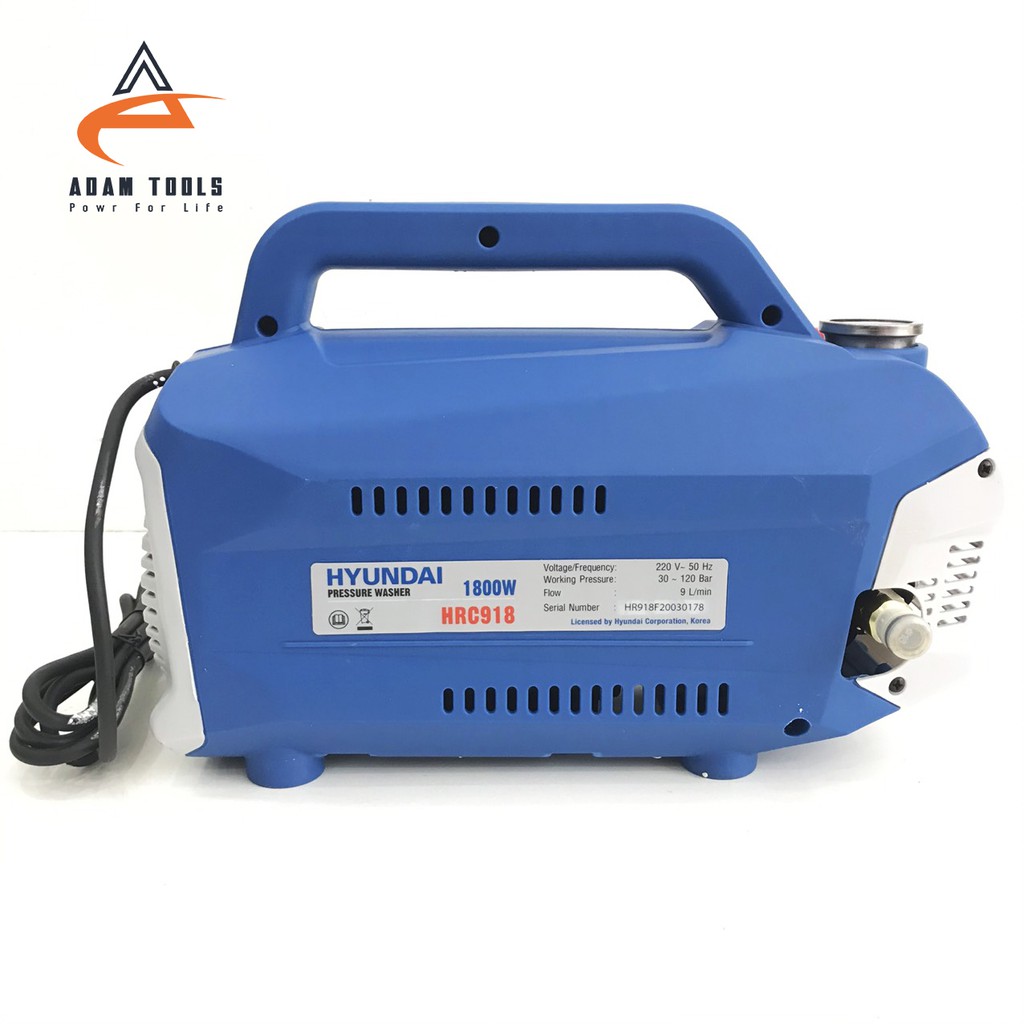 Máy xịt rửa xe chỉnh áp Hyundai HRC918 - 1800w- Hàng chính hãng bảo hành 12 tháng