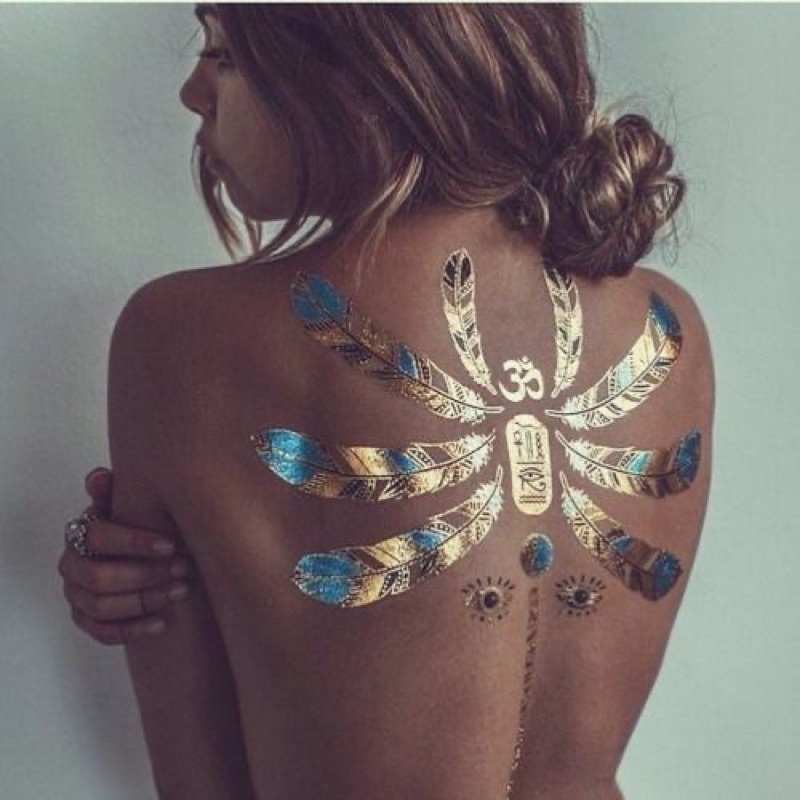 Hình xăm flash tattoo - metallic tattoo