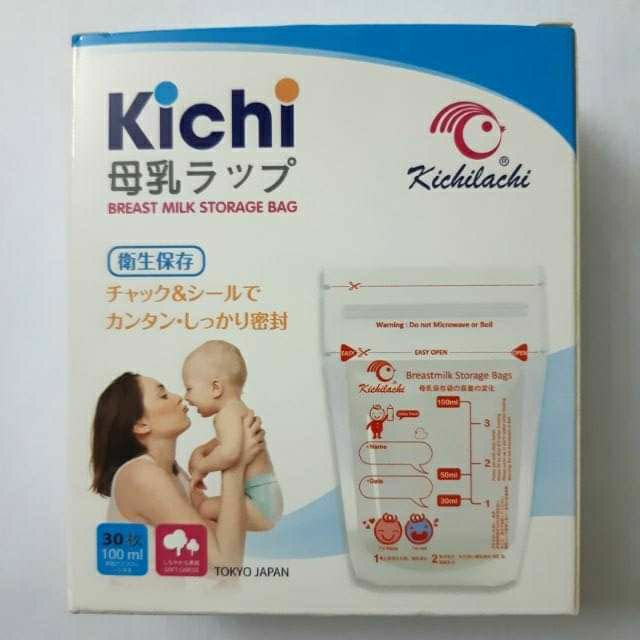 Hộp 30 túi trữ sữa mẹ 100ml không BPA Kichilachi -  Nhật ( Japan Technology)