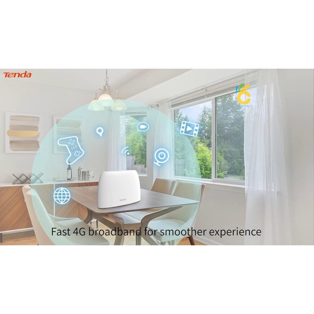 Bộ phát Wifi 4G Tenda 4G03 chuẩn N300 tốc độ 300Mbps. BH 24 tháng chính hãng