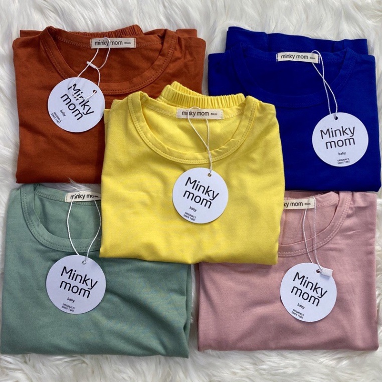 [DEAL SỐC] đồ bộ bé trai, bé gái Minky Mom vải thun lạnh, bộ cộc tay cho bé mặc nhà mùa hè từ 9kg-18kg