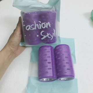 [Mỹ Phẩm Hồng Sơn] (SẴN ) Lô cuốn tóc Hàn Quốc lõi nhôm 12cm siêu to dài tự dính uốn mái dài cỡ lớn