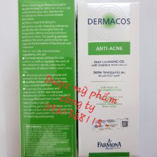 Sữa rửa mặt FARMONA DERMACOS da dầu, mụn