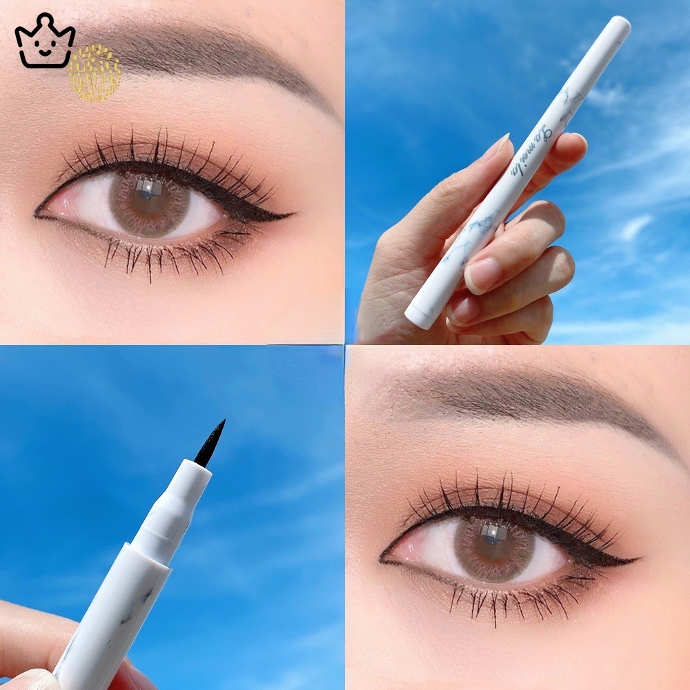 [Hàng mới về] Bút kẻ mắt chống nước nhanh khô Lameila Km13 vỏ bạc chất lượng cao