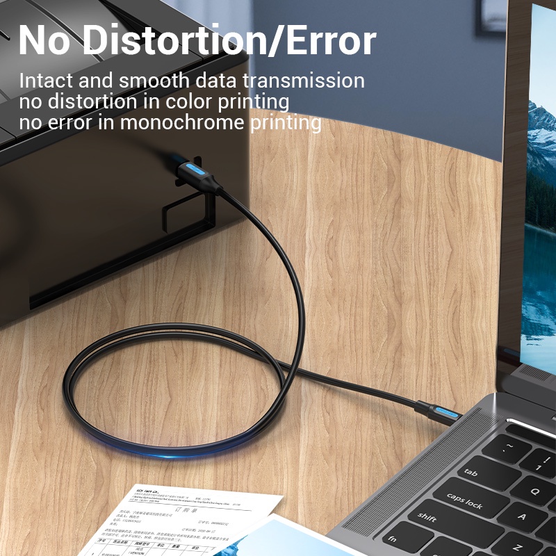 Dây cáp VENTION USB C tốc độ cao 480Mbps tiện lợi dành cho laptop nối máy in
