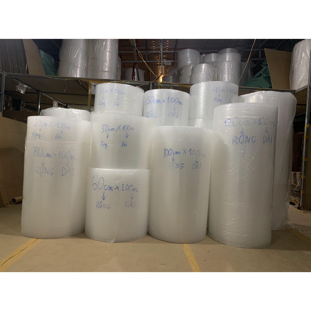 [Khổ to] Cuộn Xốp Khí, Xốp Nổ Chống Sốc, Bóng Khí chống sốc bọc hàng, Cuộn chống sốc, Xốp bọc hàng