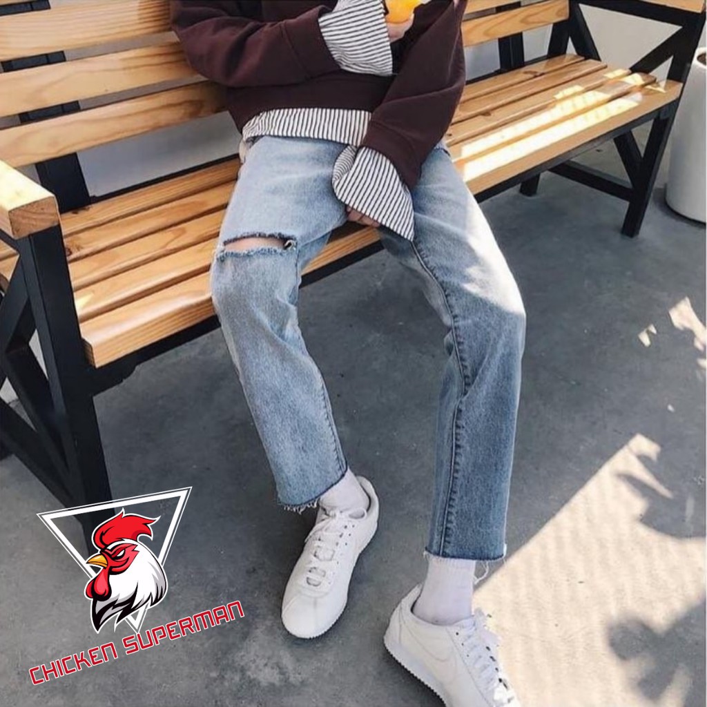 Quần BAGGY Quần JEAN NAM HÀN QUỐC UNISEX cao cấp - SIÊU HOT