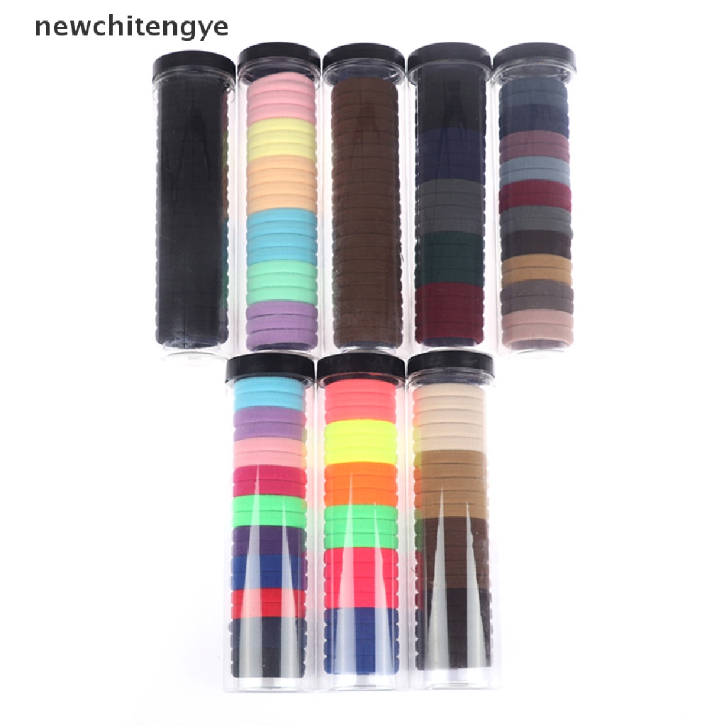 Set 20 Dây Cột Tóc Cao Su Co Giãn Nhiều Màu Sắc Cho Nữ