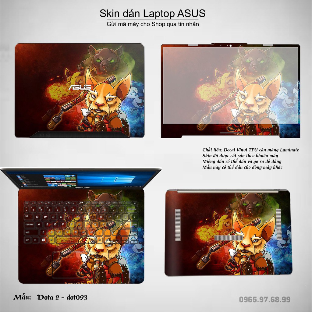 Skin dán Laptop Asus in hình Dota 2 _nhiều mẫu 16 (inbox mã máy cho Shop)