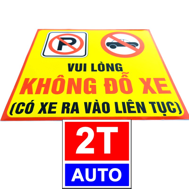 Logo tấm dán sticker nhắc nhở không đỗ xe trước cổng, trước cửa, cửa hàng cấm đỗ xe trước cổng, khu vực cấm đậu xe đỗ xe