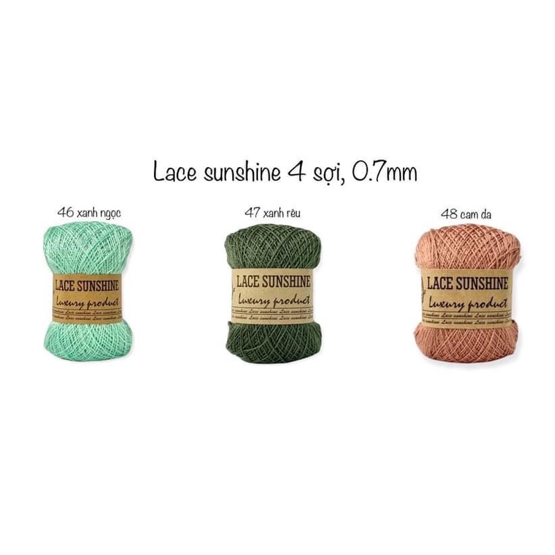 Sợi Lace Sunshine 4 sợi - 0.6mm