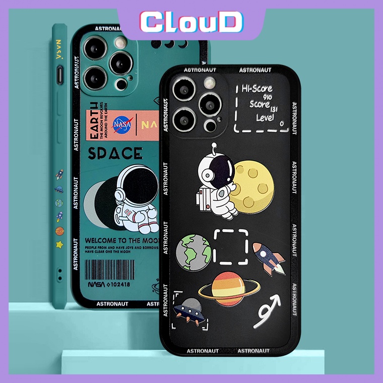 NASA Ốp Điện Thoại Cho Oppo A76 A95 A96 A74 A36 A16 A12 A54 A94 A33 A5S Reno 7 6 4Lite 4F 4 5F A72 A15 A11K A1K A53 A11 A12E A92 F17 F17 F17 F17