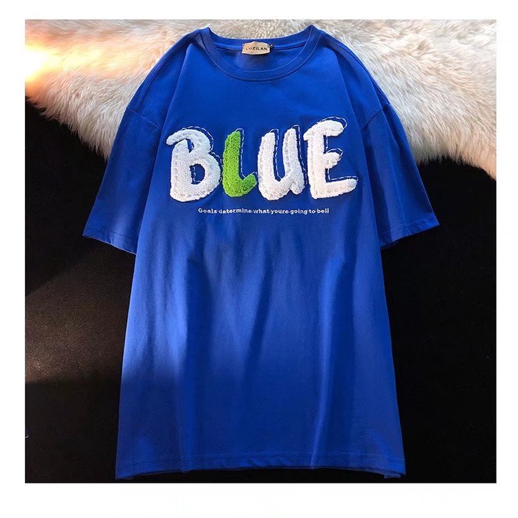 Áo nam Ngắn Tay In Hình 3d Klein blue flocking