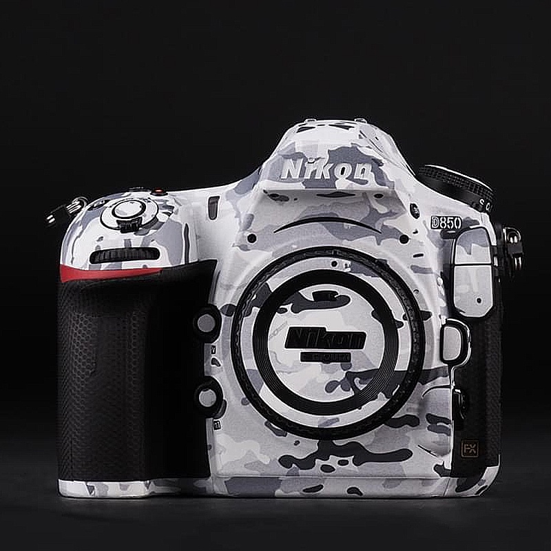 Miếng Dán Skin Máy Ảnh 3M - Mẫu Camo trắng đen vân nổi - Cho máy ảnh Nikon DSLR D610/D750/D780/D800/D810/D850