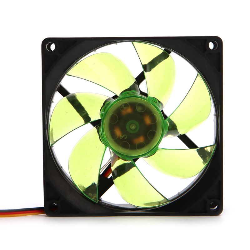 LED Light 3 pin 90mm PC Desktop Computer Case Cooling Cooler Fan Low Noise 9025