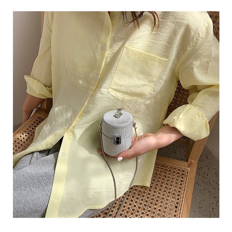 Túi Đeo Chéo Mini Phối Dây Xích Thời Trang Hàn Quốc Cao Cấp Trẻ Trung