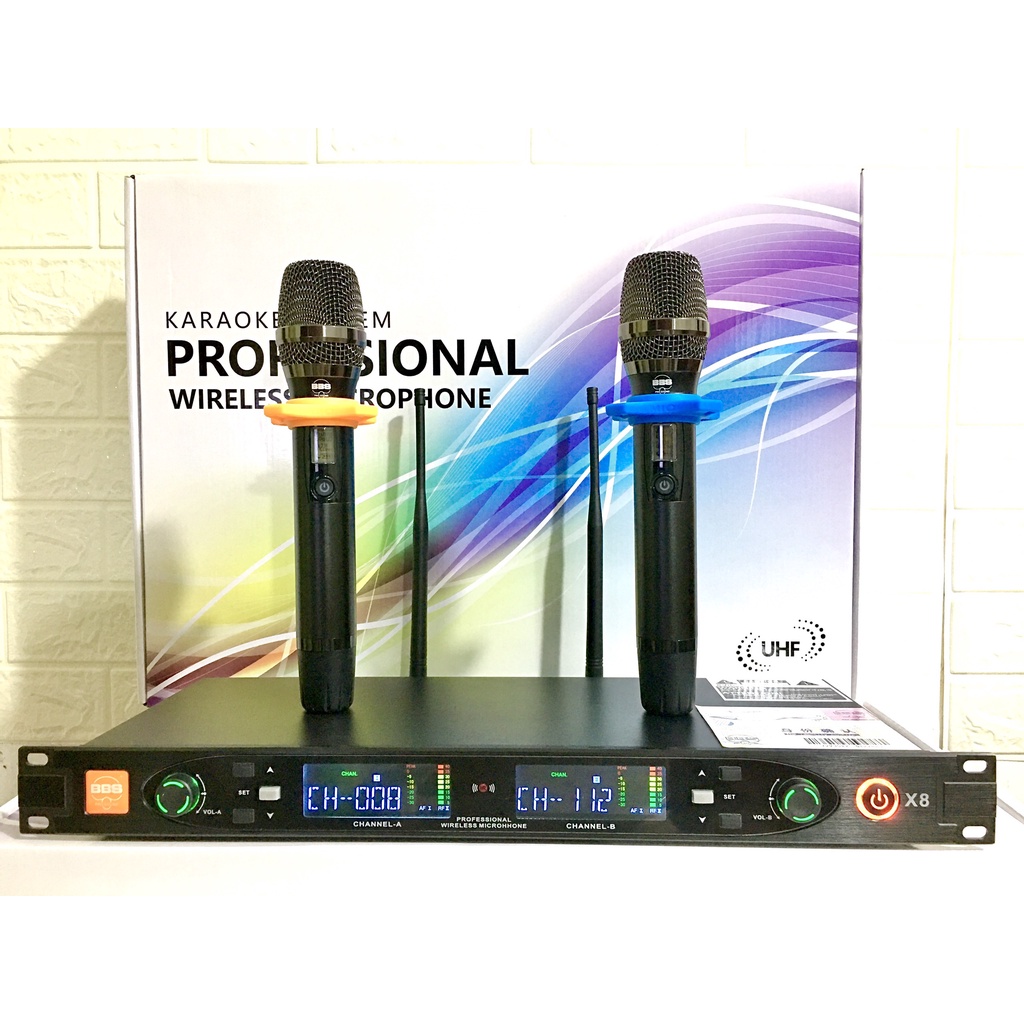 Micro Không Dây BBS M 668 Ultra Cảm Biến Tự Ngắt, Dò Tần Số Sóng.Chuyên Karaoke Gia Đình, Phòng Trà, Quán Hát..