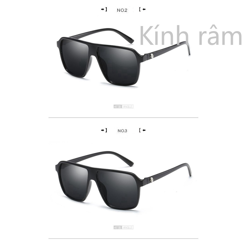 Kính Mát Gọng Vuông Phong Cách Retro