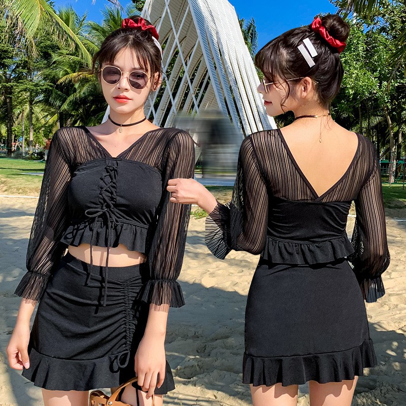 Bộ Đồ Bơi Che Phủ Bụng Kiểu Thần Tiên Thời Trang Mùa Xuân Cho Nữ 2021