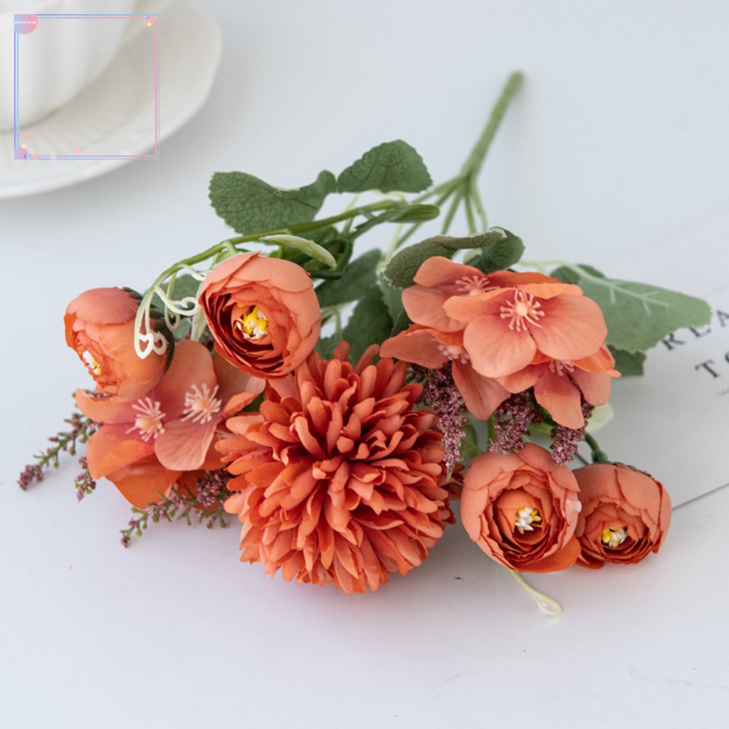 (DOV) Bó Hoa Giả Phụ Kiện Tiệc Tùng Không Kèm Bị Bị