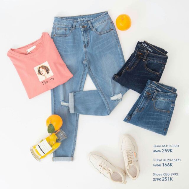 Quần Jeans boy 9 tấc rách