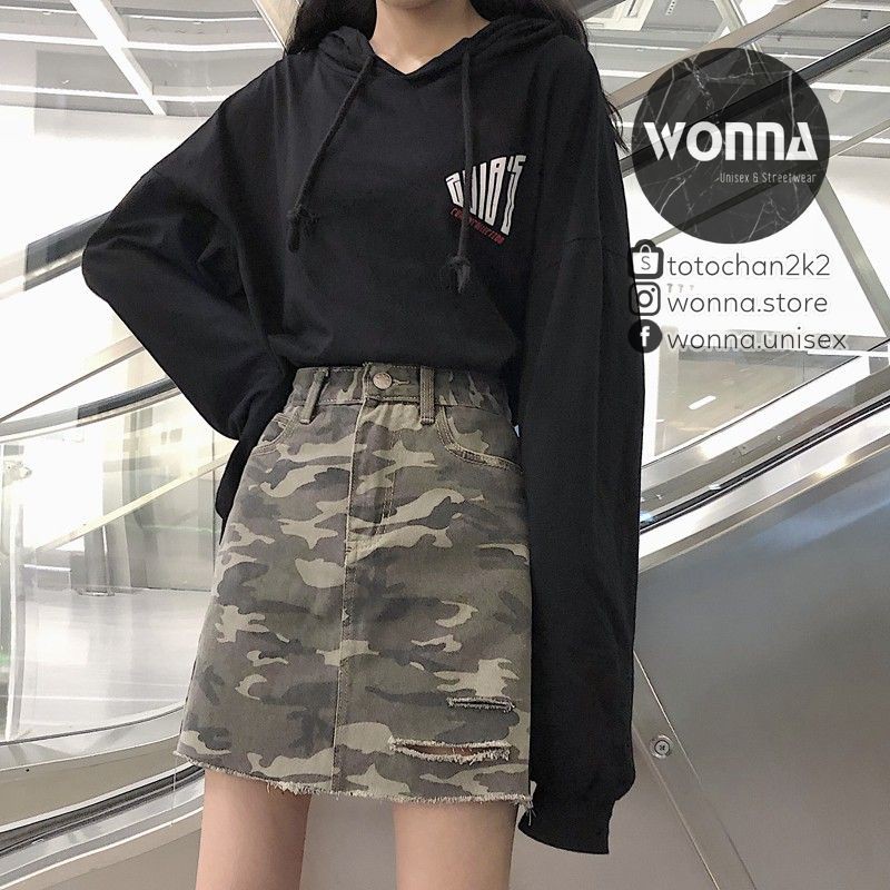 (ORDER) SKIRT chân váy camo rằn ri lính cá tính unisex ulzzang street style Hàn