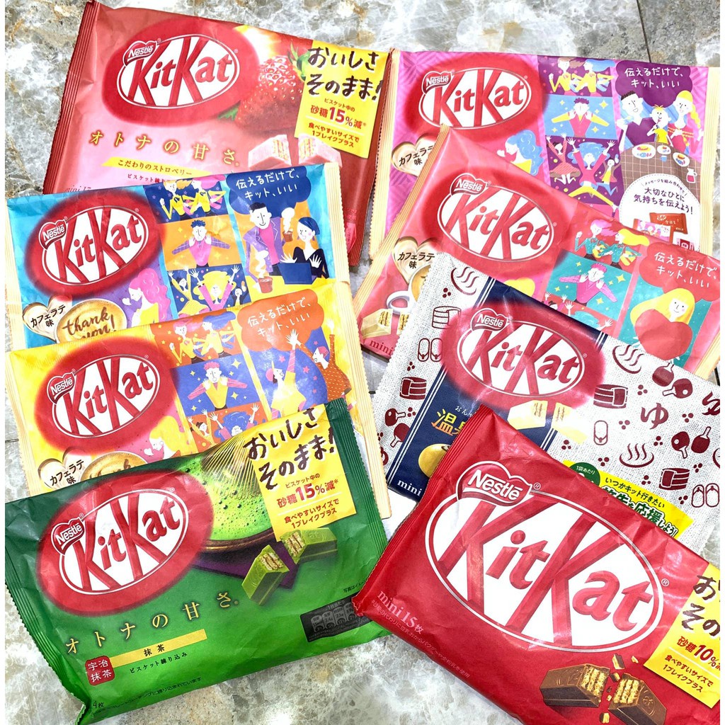 Bánh Kitkat gói nội địa Nhật nhiều vị 140gr