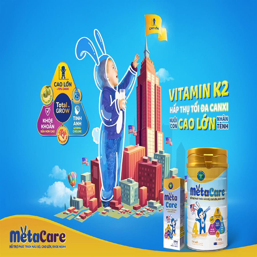 Sữa bột Nutricare Metacare 1 Mới - phát triển toàn diện cho trẻ 0-6 tháng tuổi (900g)