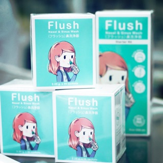 Combo Bình rửa mũi Flush + muối Flush hộp 30 gói
