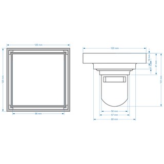 Thoát sàn chống mùi Square Shaped ZT532-2U