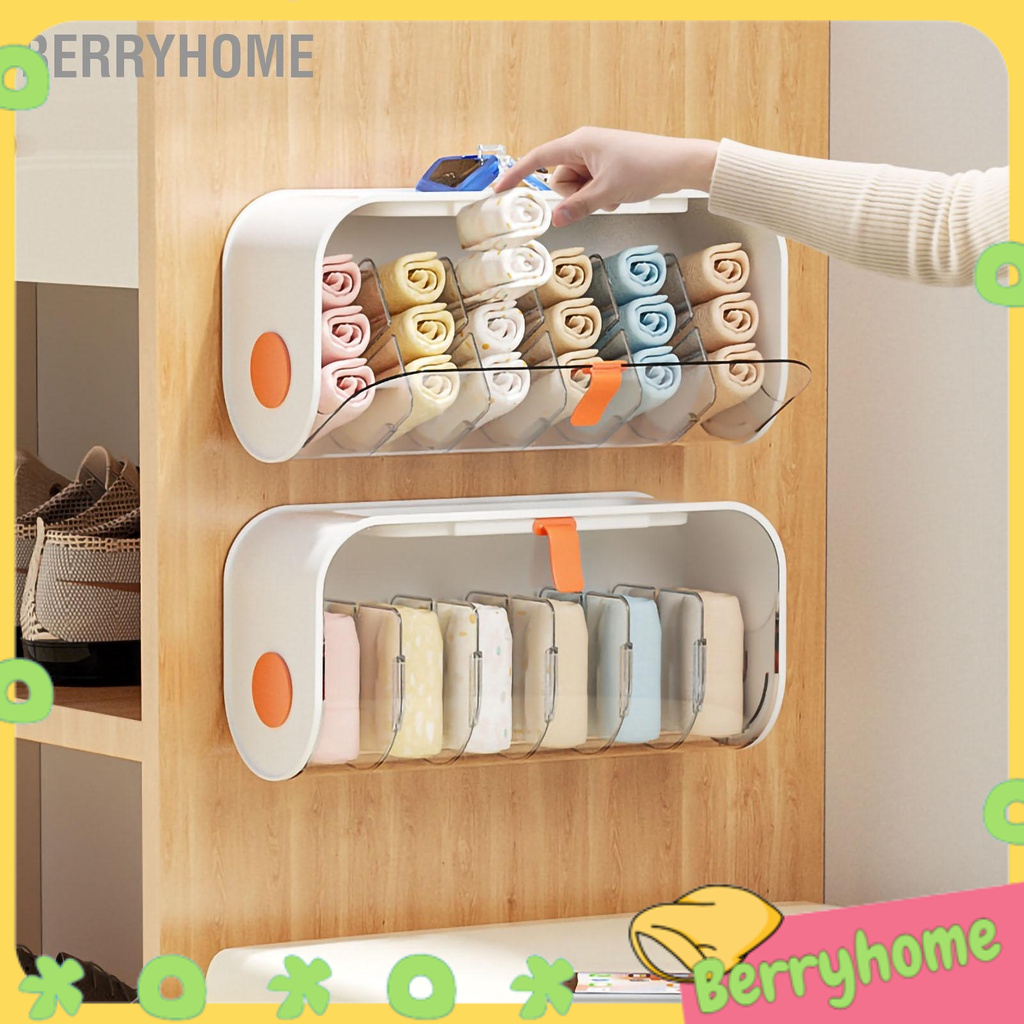 Hộp lưu trữ đồ lót gắn tường BerryHome~