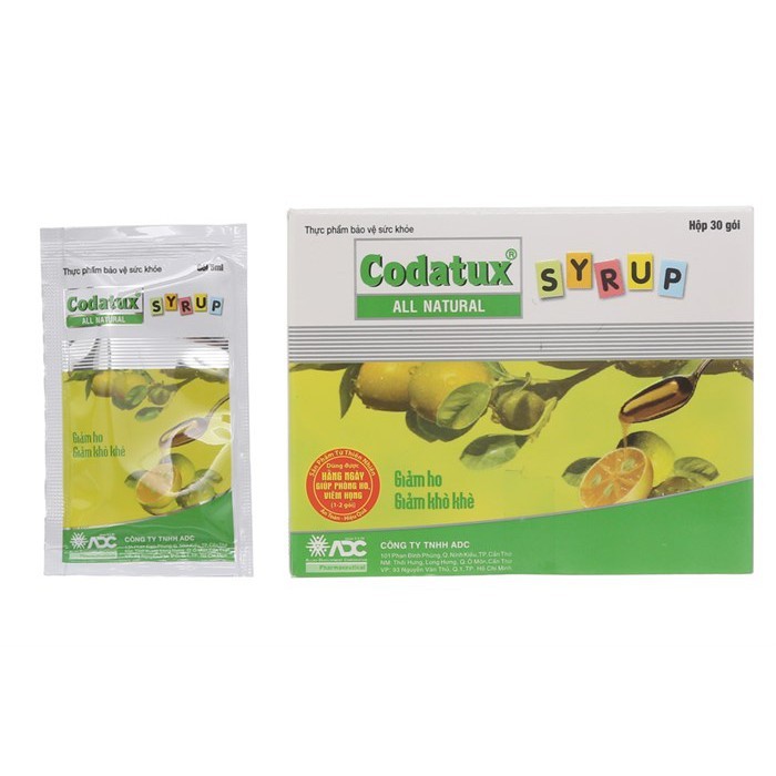 Codatux Syrup - Hộp 30 Gói Siro Giúp Giảm Ho & Viêm Họng - cvspharmacy