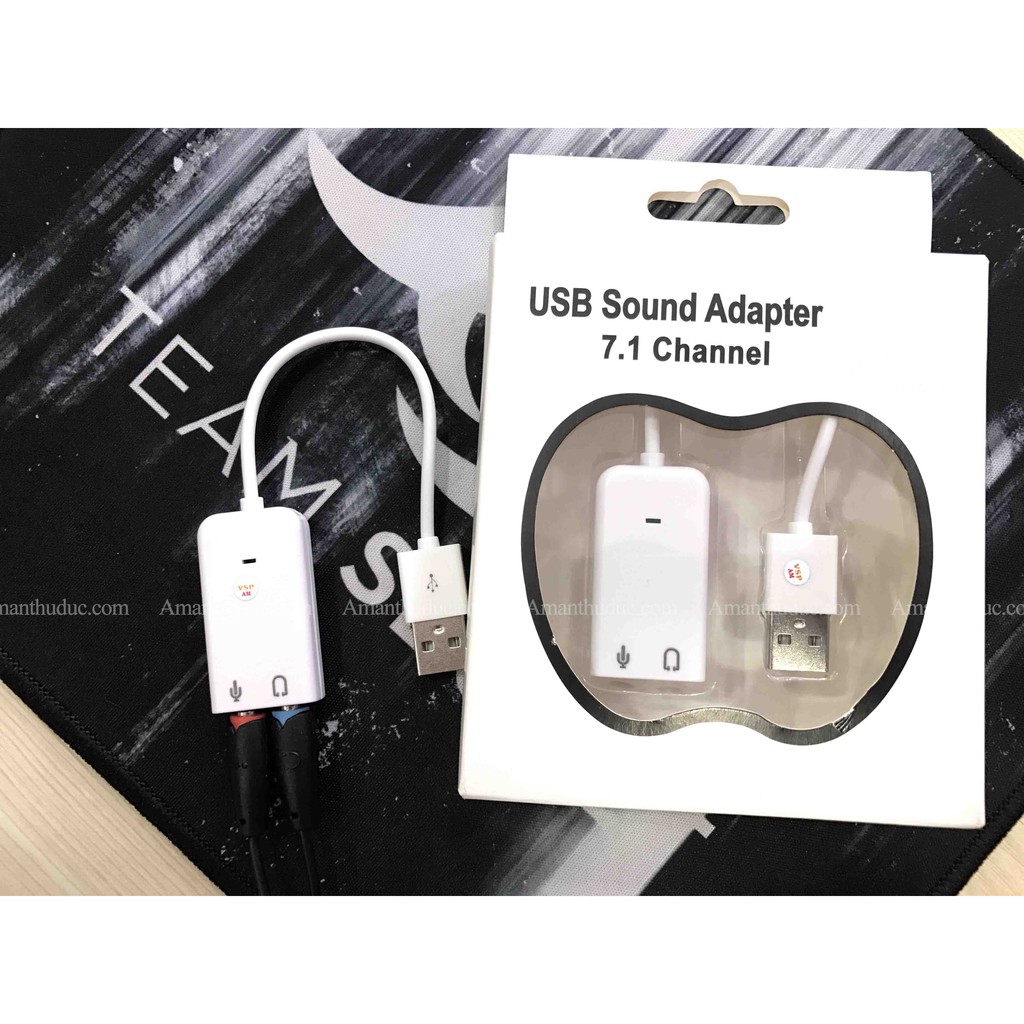 Usb sound adapter 7.1 có dây,usb chuyển âm thanh-vds shop