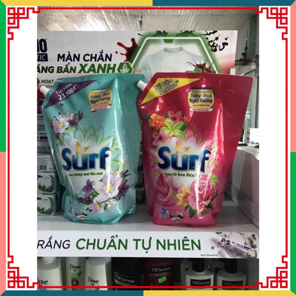 (HOT LIKE) Nước Giặt Surf Túi 3,5kg Hương Hoa Cỏ/Sương Mai