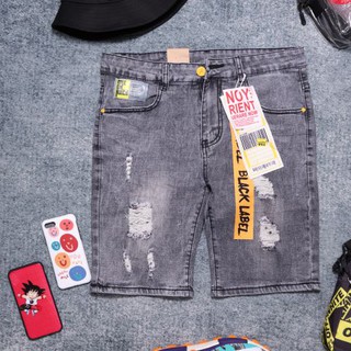 Quần short jean nam lửng chất liệu cực tốt đường may tỉ mỉ phong cách hàn quốc thoải mái hoạt động mùa hè - QSH708 - Xám